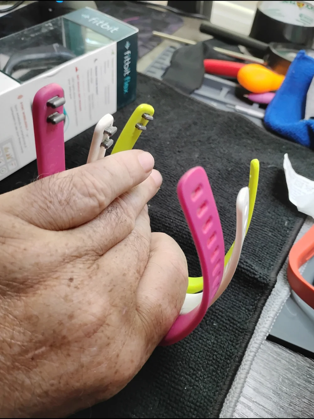 Fitbit Flex Wireless Wristband - Pink/White/Yellow Bands